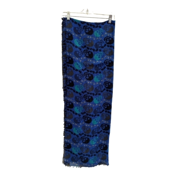 ⭐Skull black and blue scarf GUC - Picture 1 of 1